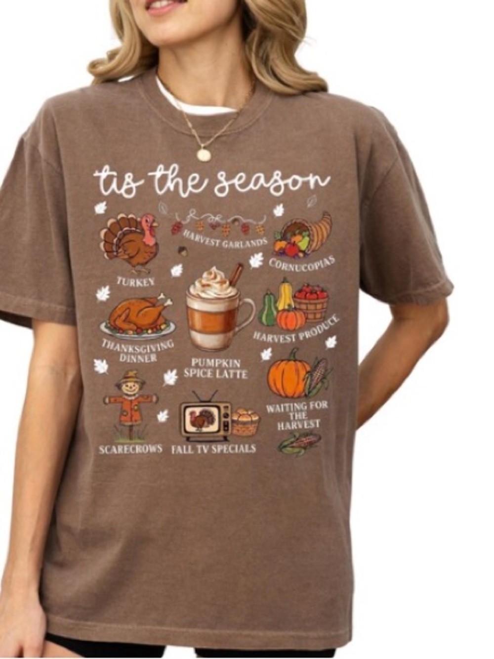 Tis The Season Fall Autumn Elements Comfort Color Tee, Thanksgiving Pumpkin